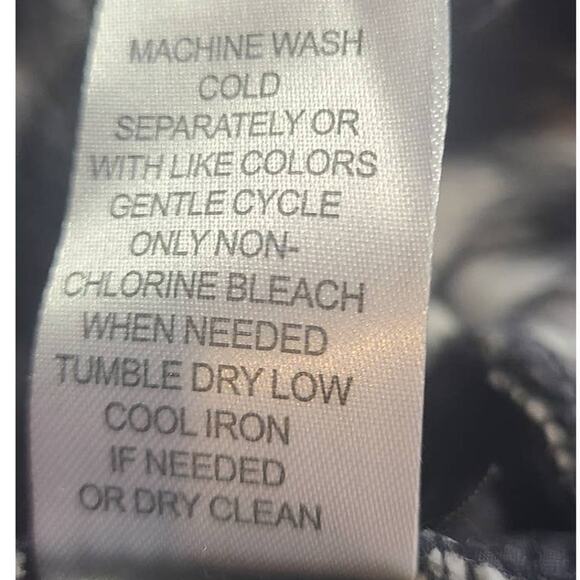 Workshop Republic Black White Plaid Short Teddy Jacket ~ Small, NEW - Picture 8 of 8